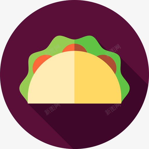 Taco死亡日Flat图标svg_新图网 https://ixintu.com Flat Taco 死亡日