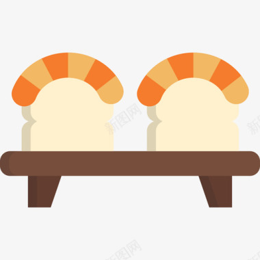 寿司烧烤平板图标图标