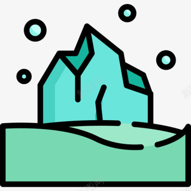 冰山73号天气线性颜色图标图标