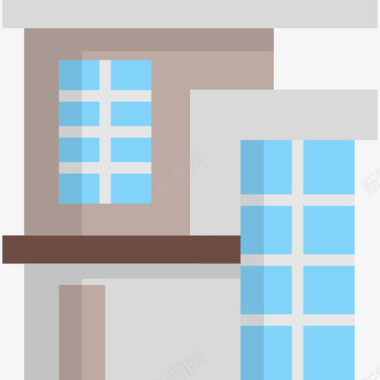 现代住宅户型2平房图标图标
