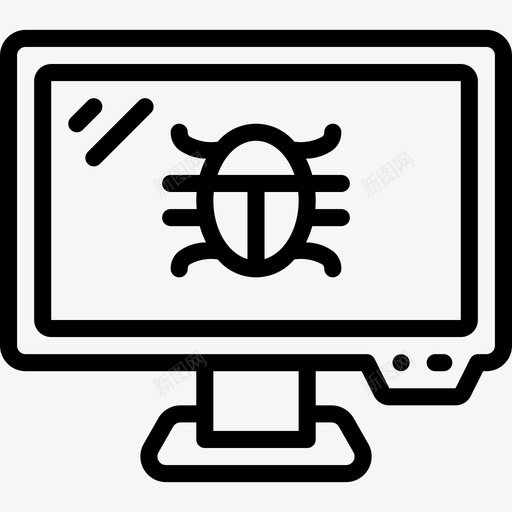 监视器办公设备5线性图标svg_新图网 https://ixintu.com 办公设备5 监视器 线性