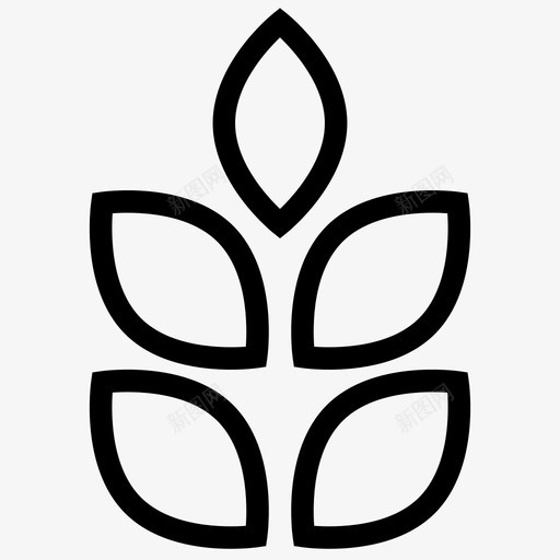 农业农作物有机图标svg_新图网 https://ixintu.com 农业 农作物 小麦 有机 概念混合2