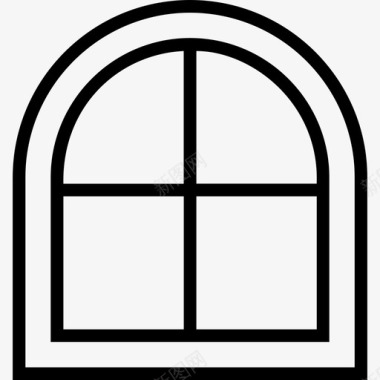 窗户工具和建筑线性图标图标