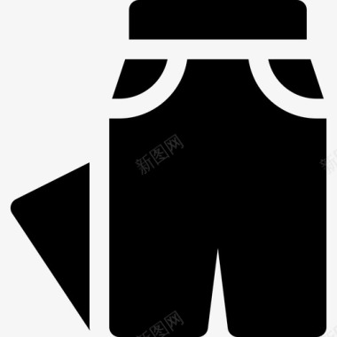 裤子时尚电子商务8填充图标图标