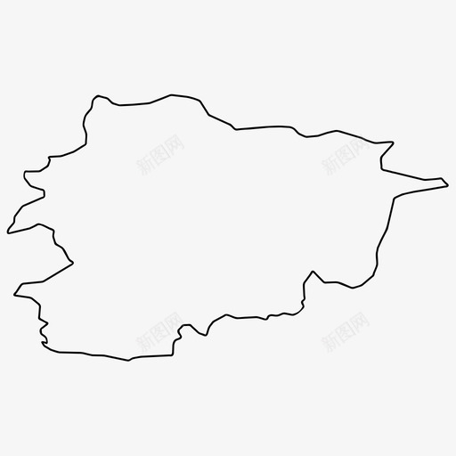 安道尔边界国家图标svg_新图网 https://ixintu.com 世界 世界各国 国家 安道尔 边界