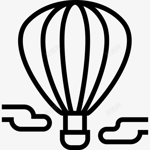热气球safari5直线型图标svg_新图网 https://ixintu.com safari5 热气球 直线型