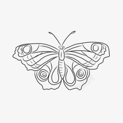 鳞翅蝴蝶虫子昆虫图标高清图片
