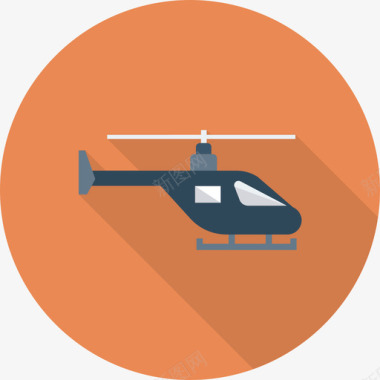 直升机运输30圆形图标图标