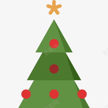 圣诞树圣诞77扁平图标图标
