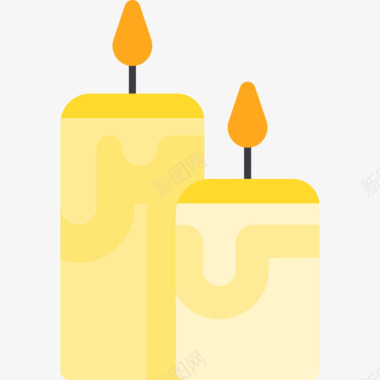 蜡烛水疗保健2扁平图标图标