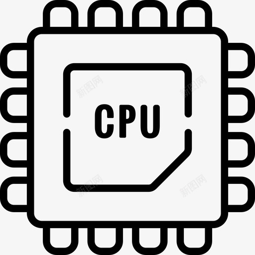 Cpu技术16线性图标svg_新图网 https://ixintu.com Cpu 技术16 线性