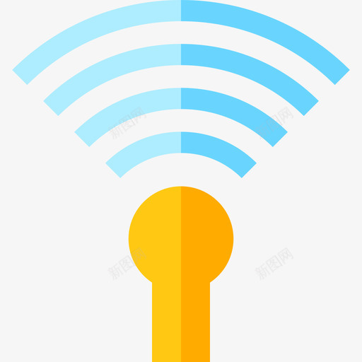 Wifi互联网安全8扁平图标svg_新图网 https://ixintu.com Wifi 互联网安全8 扁平