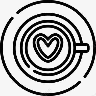 咖啡咖啡店25直线型图标图标