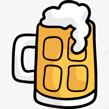 啤酒杯啤酒节11彩色图标图标