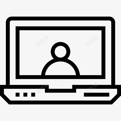 笔记本电脑启动和开发线性图标svg_新图网 https://ixintu.com 启动和开发 笔记本电脑 线性
