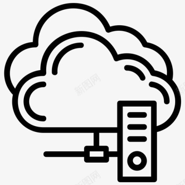 云连接云计算云服务图标图标