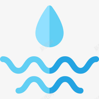 雨水能源和环境平坦图标图标