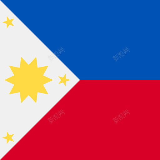 菲律宾方形国家简单旗帜图标svg_新图网 https://ixintu.com 方形国家简单旗帜 菲律宾