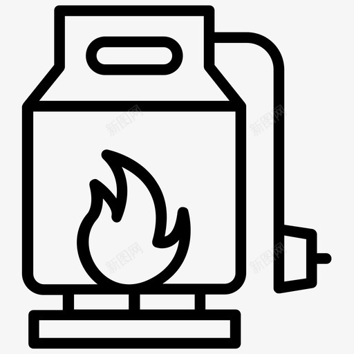 天然气钢瓶液化石油气图标svg_新图网 https://ixintu.com 丙烷 天然气 液化石油气 能源线图标 钢瓶