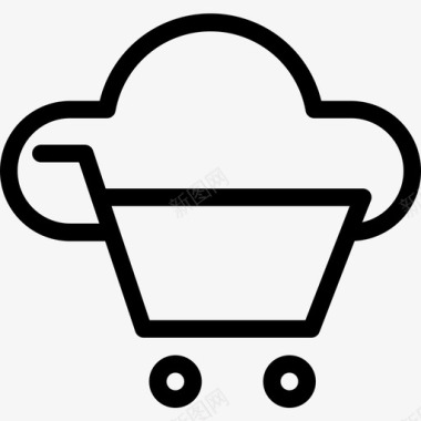 云商店网上购物电子商务图标图标
