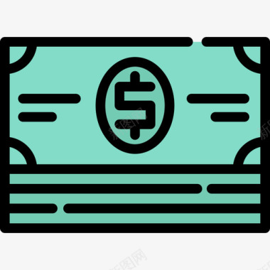 现金营销10线性颜色图标图标