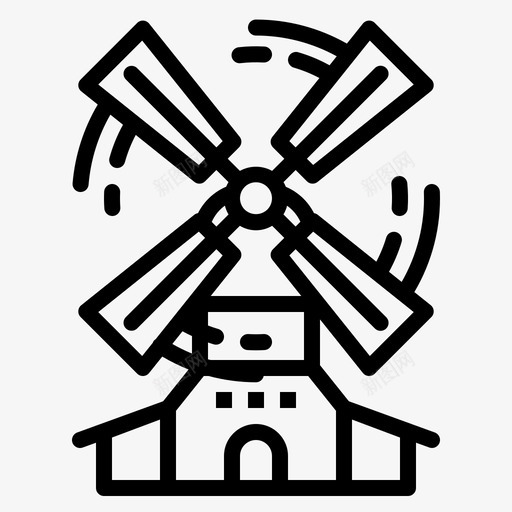 风车生态农业图标svg_新图网 https://ixintu.com 农业 生态 能源概述 自然 风车