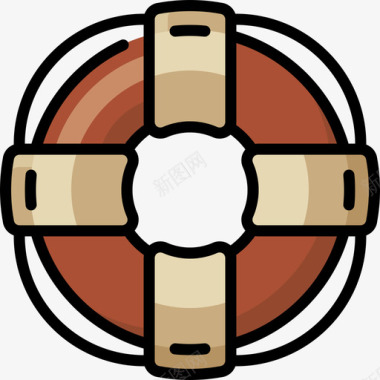 救生员航海2线性颜色图标图标