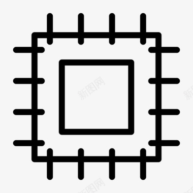 芯片中央处理器计算机图标图标