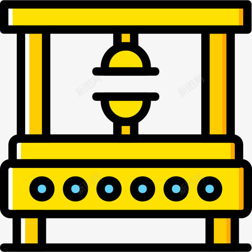 机械压力机工业8黄色图标svg_新图网 https://ixintu.com 工业8 机械压力机 黄色