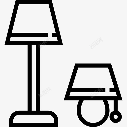 灯具家装2线型图标svg_新图网 https://ixintu.com 家装2 灯具 线型