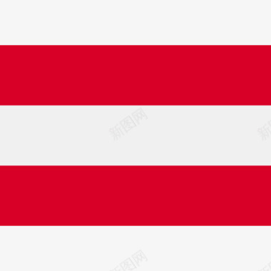 奥地利长方形的国家简单的旗帜图标图标