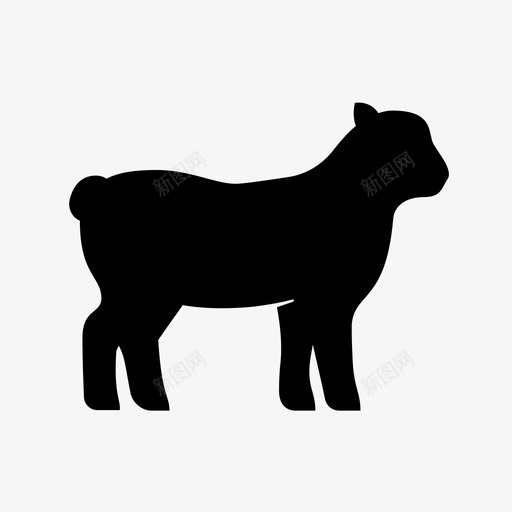 羊羔肉婴儿羊排图标svg_新图网 https://ixintu.com 动物 婴儿 绵羊 羊排 羊羔肉