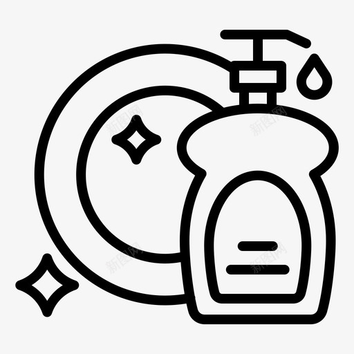 洗碗清洁卫生图标svg_新图网 https://ixintu.com 卫生 洗碗 液体 清洁 肥皂