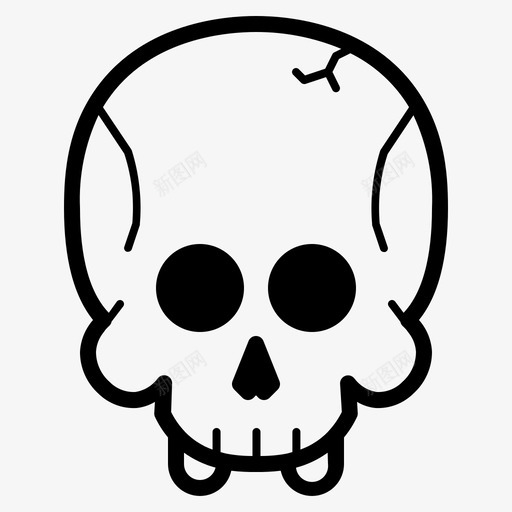 头骨人物死亡图标svg_新图网 https://ixintu.com 万圣节 万圣节的东西 人物 头骨 恐怖 死亡