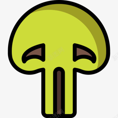 蘑菇食品和饮料19线形颜色图标图标