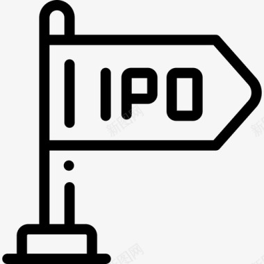 Ipo创业新业务4直线型图标图标