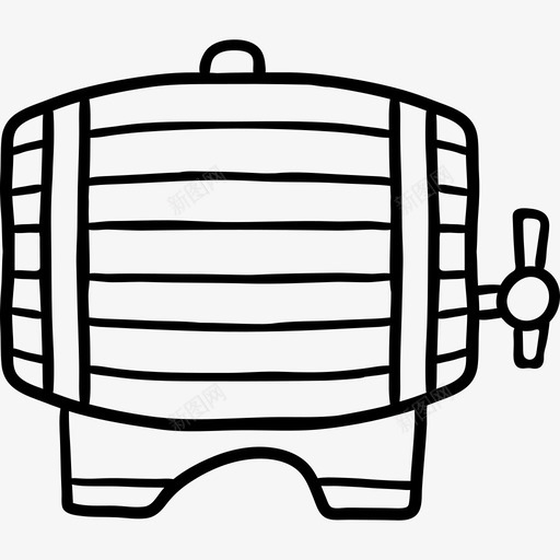 桶啤酒节10黑色图标svg_新图网 https://ixintu.com 啤酒节10 桶 黑色