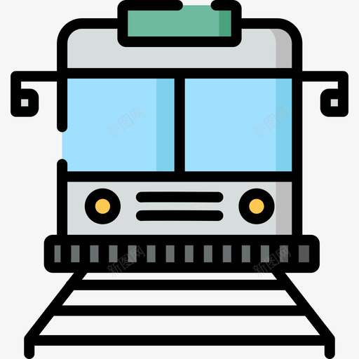 列车城市8线颜色图标svg_新图网 https://ixintu.com 列车 城市8 线颜色