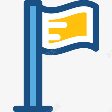 旗帜网页和用户界面双色调图标图标