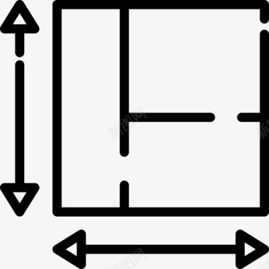平面图不动产18线性图标图标