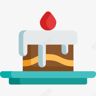 蛋糕蛋糕店19扁平图标图标