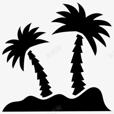 枣树棕榈树食用棕榈树图标图标