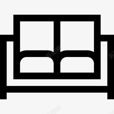 沙发酒店服务5直线型图标图标