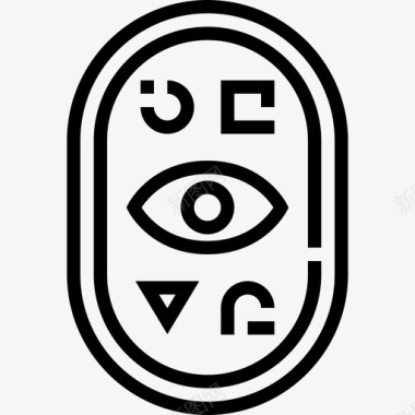 象形文字埃及符号2线性图标图标