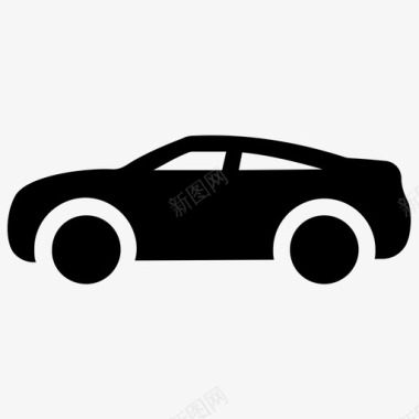 小型车经济型汽车汽车字形标图标图标