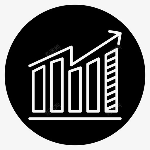 分析图表收益图标svg_新图网 https://ixintu.com 分析 图表 图表轮廓笔划减去前面 增长 收益 统计 销售报告