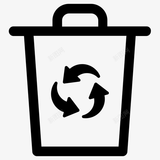 垃圾生态可回收图标svg_新图网 https://ixintu.com 可回收 回收 垃圾 垃圾桶垃圾删除 生态