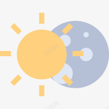 日食65号天气平坦图标图标