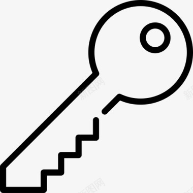 门钥匙家用物品17直线型图标图标