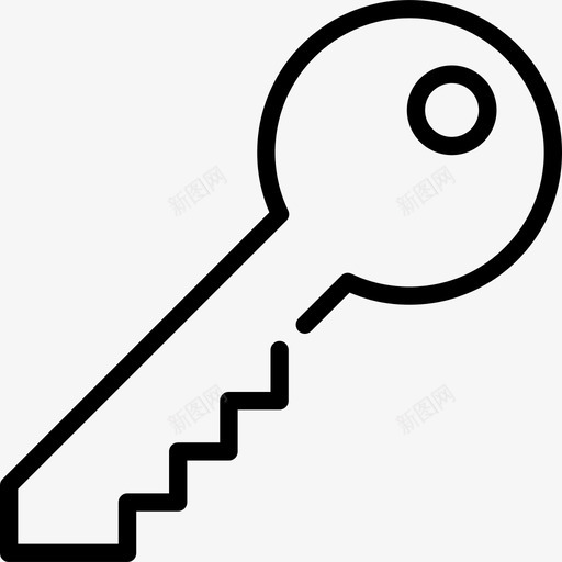 门钥匙家用物品17直线型图标svg_新图网 https://ixintu.com 家用物品17 直线型 门钥匙